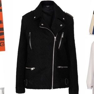TopShop Faux Leather And Wool Jacket